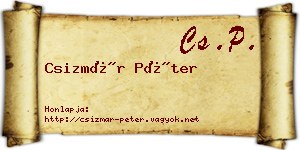Csizmár Péter névjegykártya